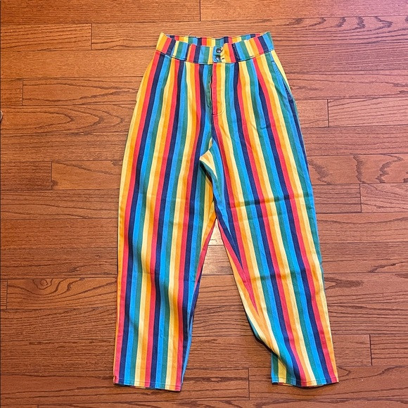 Lucy & Yak rainbow stripe pants size 30 | Poshmark