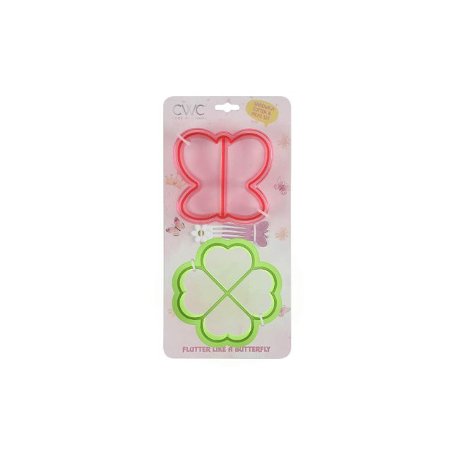 Cook With Color Pink and Green Butterfly Sandwich Cutters and Picks Set | Walmart (US)
