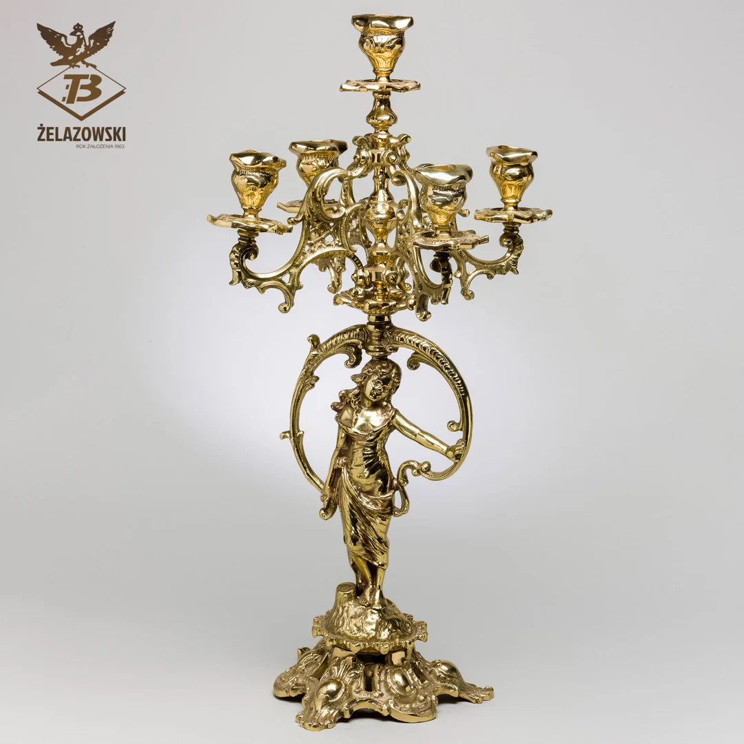 Five-arm Female Figurine Candelabra Grand Baroque Brass Candle Holder N16 - Etsy | Etsy (US)