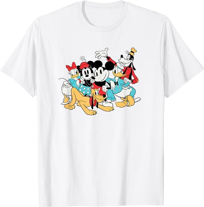 Amazon Essentials Mens Disney Mickey Mouse and Friends White T-Shirt | Amazon (US)