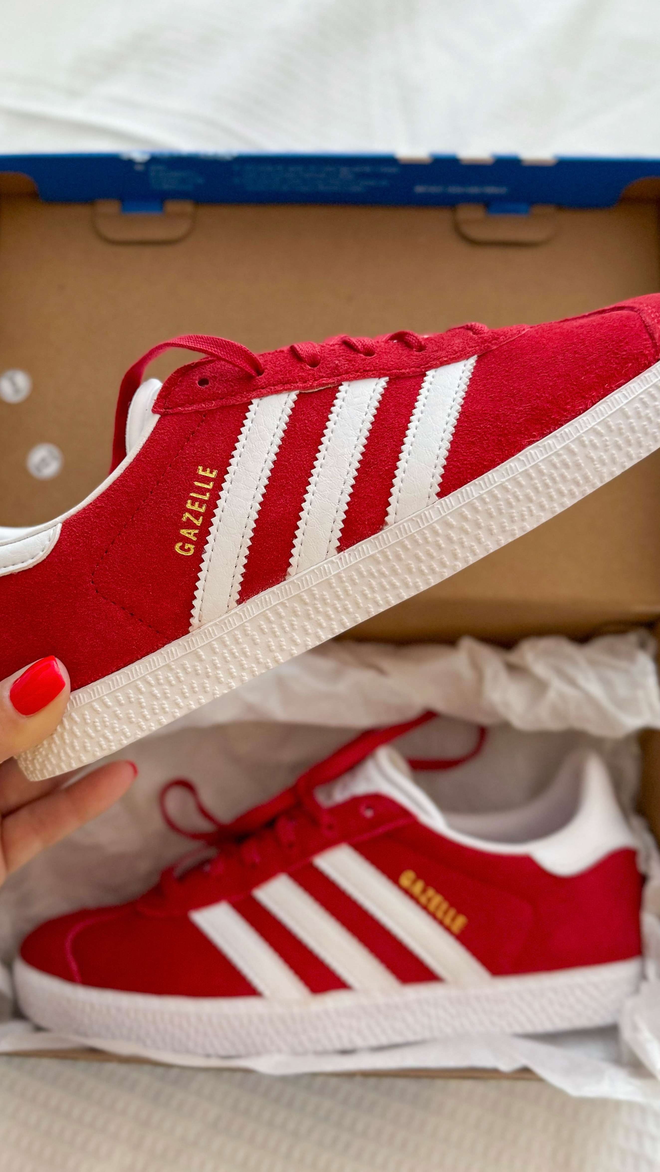 Red/white Adidas Gazelle ❤️

#LTKshoes #LTKuk