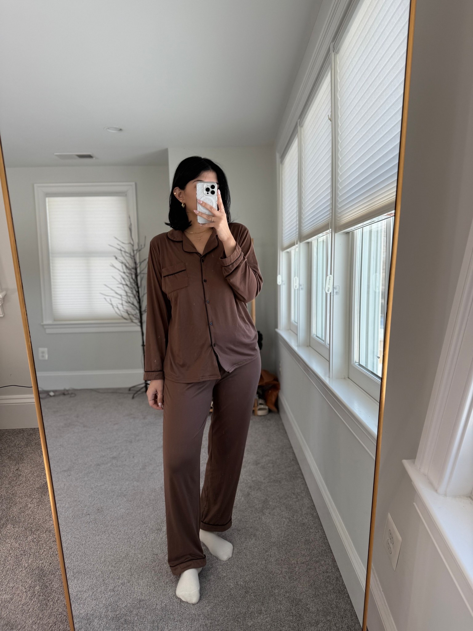 Comfy pajamas 🧸🤎

#amazon 

#LTKMidsize #LTKootd