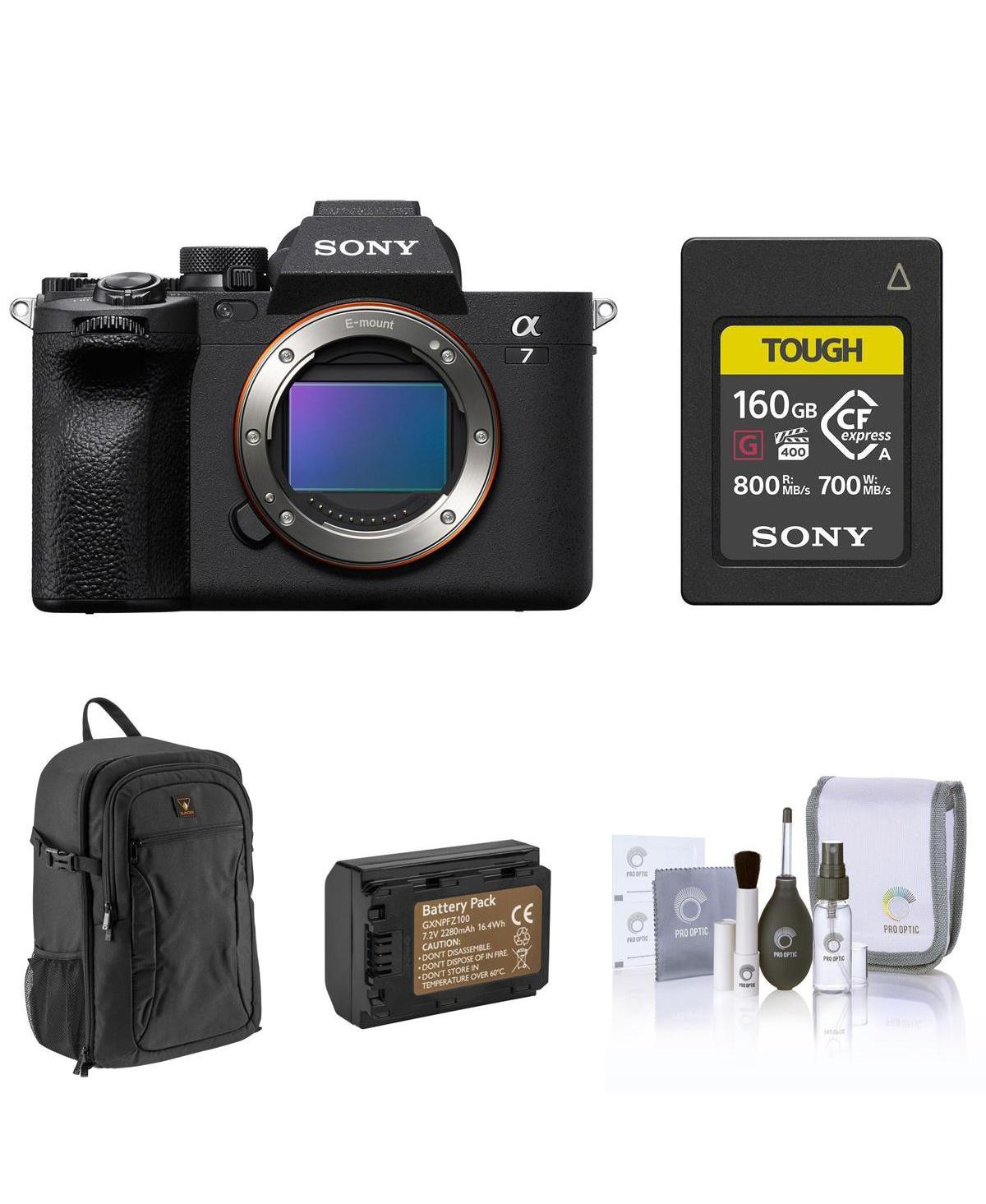 Sony Sony Alpha a7 Iv Full Frame Mirrorless Interchangeable Lens Digital 4K Camera, Black - Bundle with 160GB CFexpress Card, Backpack, Extra Battery, | Macy's