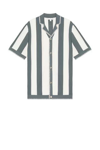 Reiss Naxos Shirt in Argento & Optic White from Revolve.com | Revolve Clothing (Global)