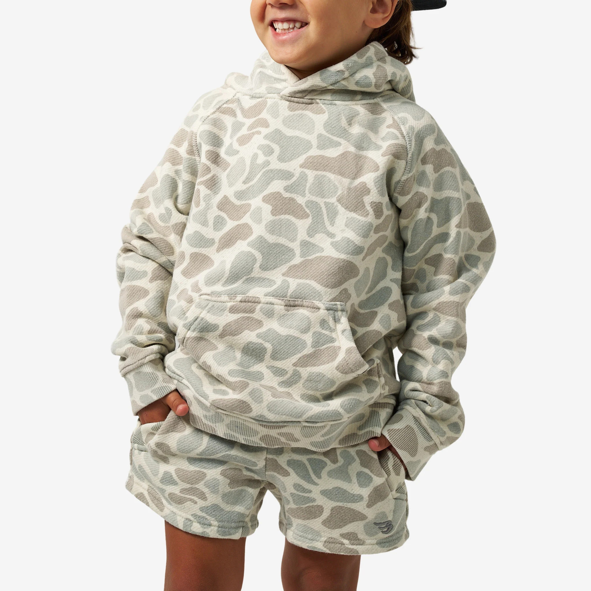Youth Vintage Washed Hoodie - Classic Deer Camo | BURLEBO
