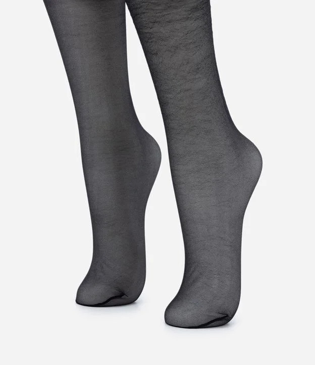 Meia-Calça Loba 3/4 em Poliamida Fio 15 Lupo Preto | Renner (BR)