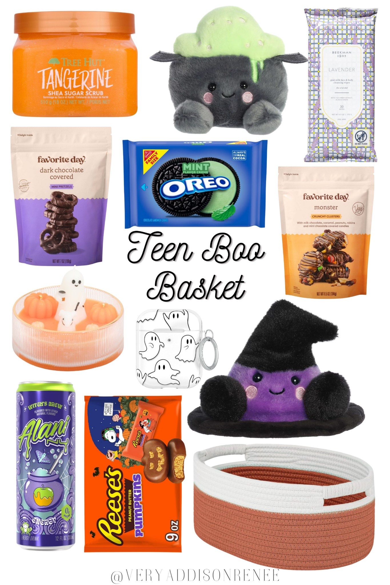  Teen Boo Basket Essentials – Target Halloween 2025

This cozy Teen Boo Basket is filled with Halloween must-haves your teens and tweens will love. Affordable Target finds mixed with TikTok-worthy treats, fall self-care, and spooky season decor make it the perfect gift idea for sisters, daughters, or besties. 👻✨

What’s inside:
🧴 Tree Hut Tangerine sugar scrub + Beekman 1802 lavender wipes
🍪 Mint Oreos + Reese’s Pumpkins + Favorite Day monster mix + dark chocolate pretzels
🧸 Plush witch + ghost AirPod case
☕ Pumpkin ghost candle + spooky tumbler
🧺 Aesthetic orange + white rope basket

Cozy, fun, and aesthetic — this boo basket has all the fall vibes teens want this Halloween!

#LTKGiftGuide

#LTKFindsUnder50 #LTKSeasonal #LTKU