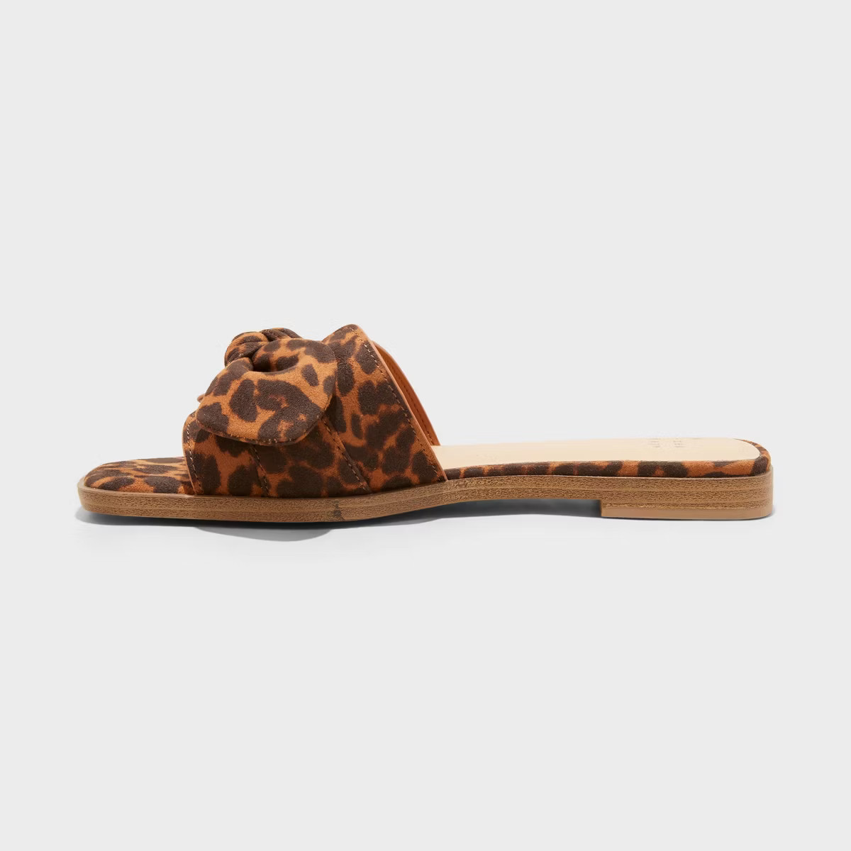 Women's Maple Knotted Bow Slide Sandals - A New Day™ Cognac 8 | Target