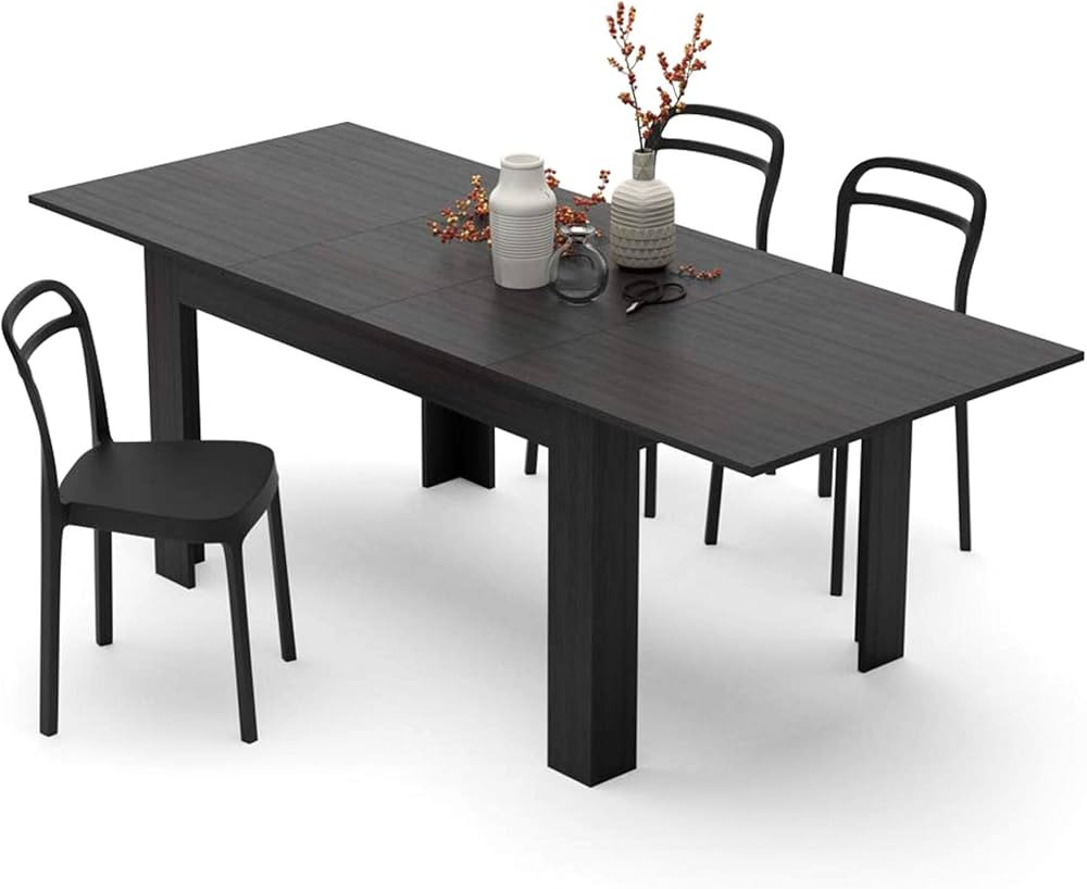 Mobili Fiver, Easy, Extendable Dining Table, Ashwood Black, Made in Italy | Amazon (US)