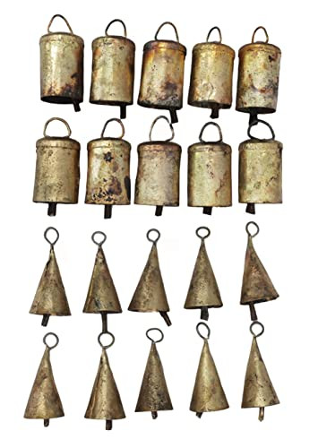Mango Gifts Rustic Iron Tin Metal Vintage Cow Bells Jingle for Wind Chimes and Crafts 2.25" H (Se... | Amazon (US)