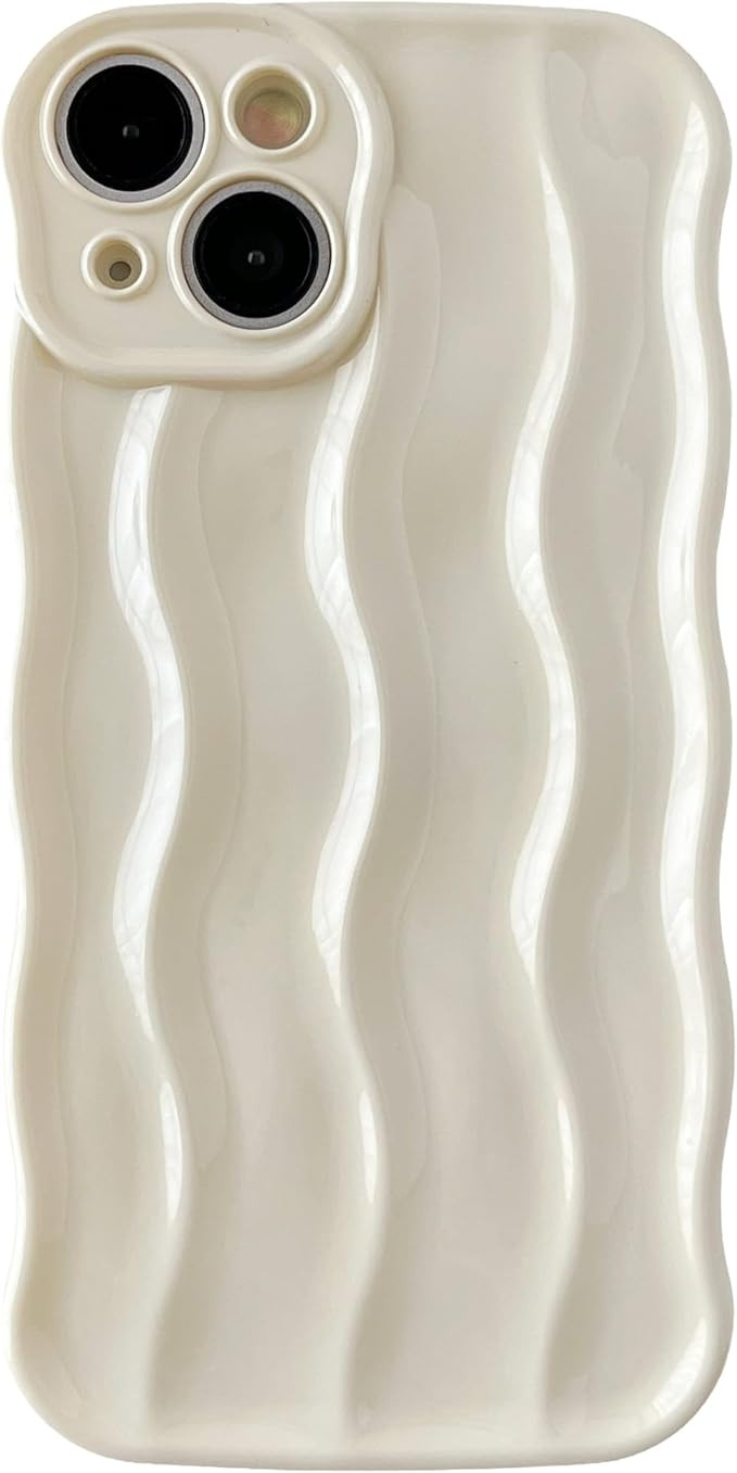 Caseative for iPhone 14 Case,Water Ripple Pattern Curly Wave Frame Soft Compatible with iPhone Ca... | Amazon (US)