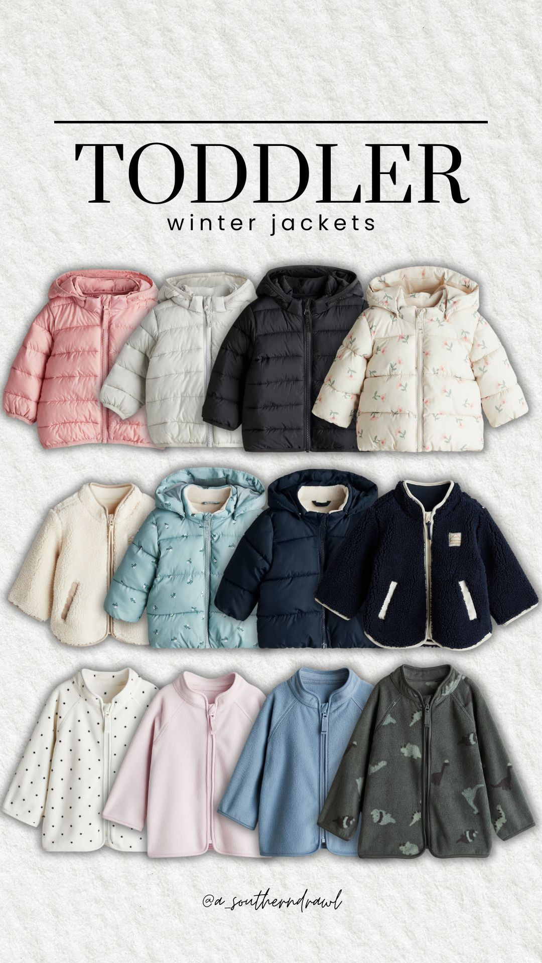 Toddler Winter Jackets✨💓

toddler winter coats, toddler winter jackets, h&m, puffer coat puffer jacket, fleece jacket, fleece coat, hooded coat, hooded jacket, Grace White, A Southern Drawl 

 #LTKGiftGuide #LTKHoliday #LTKFindsUnder50