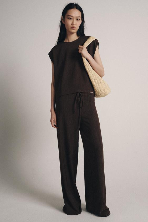 RUSTIC SLEEVELESS TOP | Zara Canada