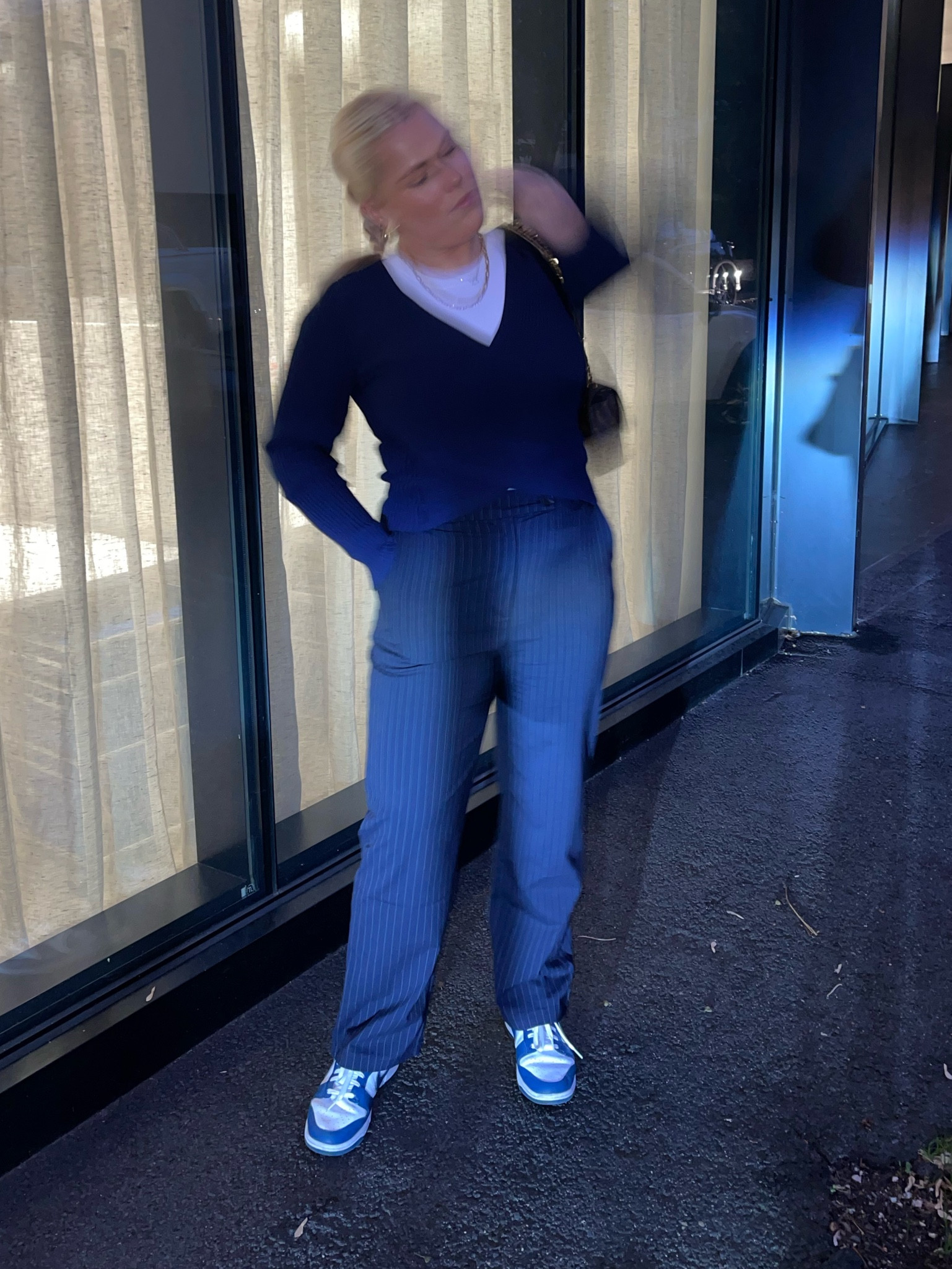 Blue pinstripe outfit 

#LTKfit #LTKaustralia #LTKstyletip
