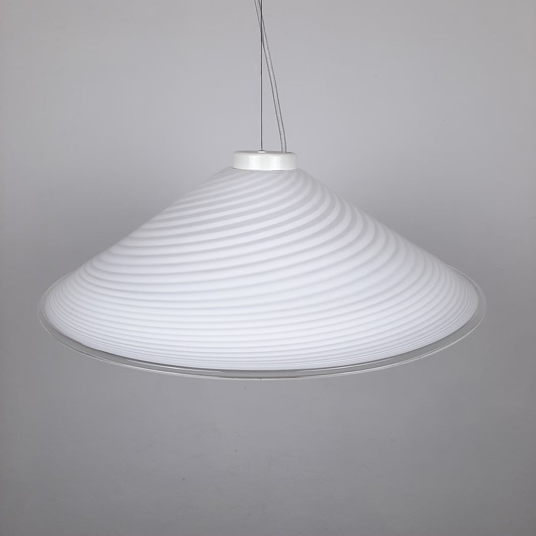 Retro swirl murano glass pendant lamp Italy 1970s Mid-century light | Etsy (US)