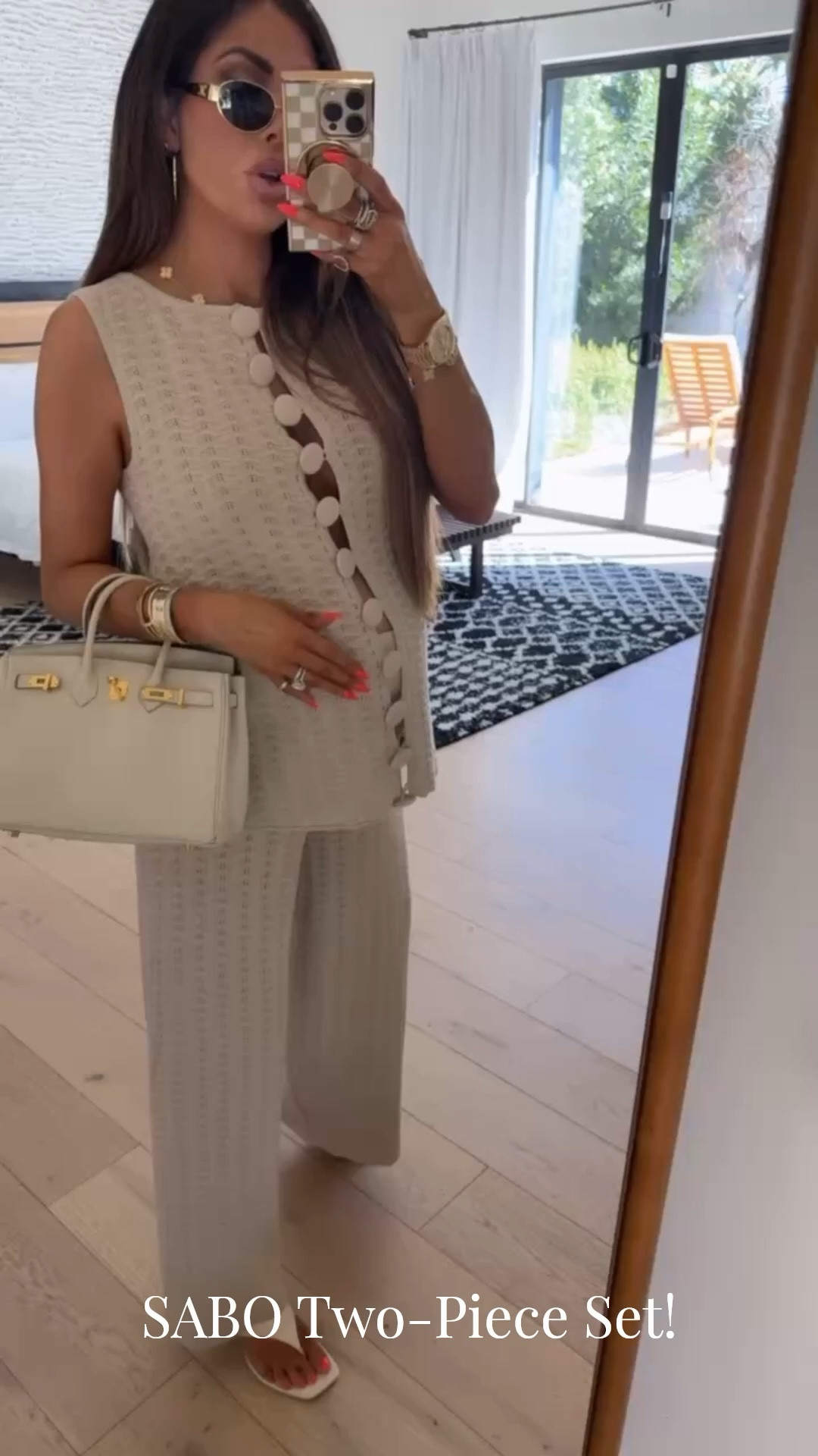 Wearing a size medium in this two-piece set! 

Spring outfits, Spring outfits 2026, Matching set, Sabo, Vacation outfits, Vacation outfits beach, Spring break, Emily Ann Gemma 

#LTKBump #LTKTravel #LTKootd