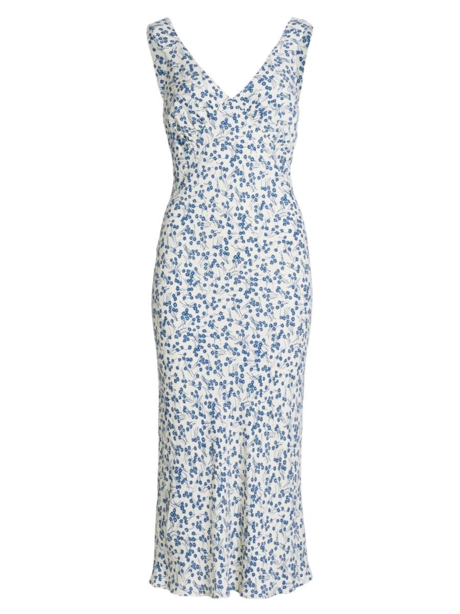 Shop Reformation Beauden Floral Sleeveless Midi-Dress | Saks Fifth Avenue | Saks Fifth Avenue