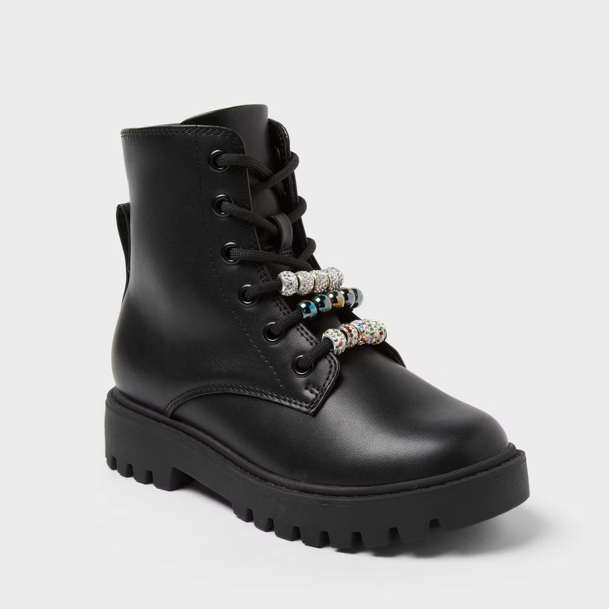Kids' Bronx Lace-Up Combat Boots - art class™ Black | Target
