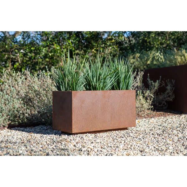 Metallic Series Corten Steel Planter Box | Wayfair North America