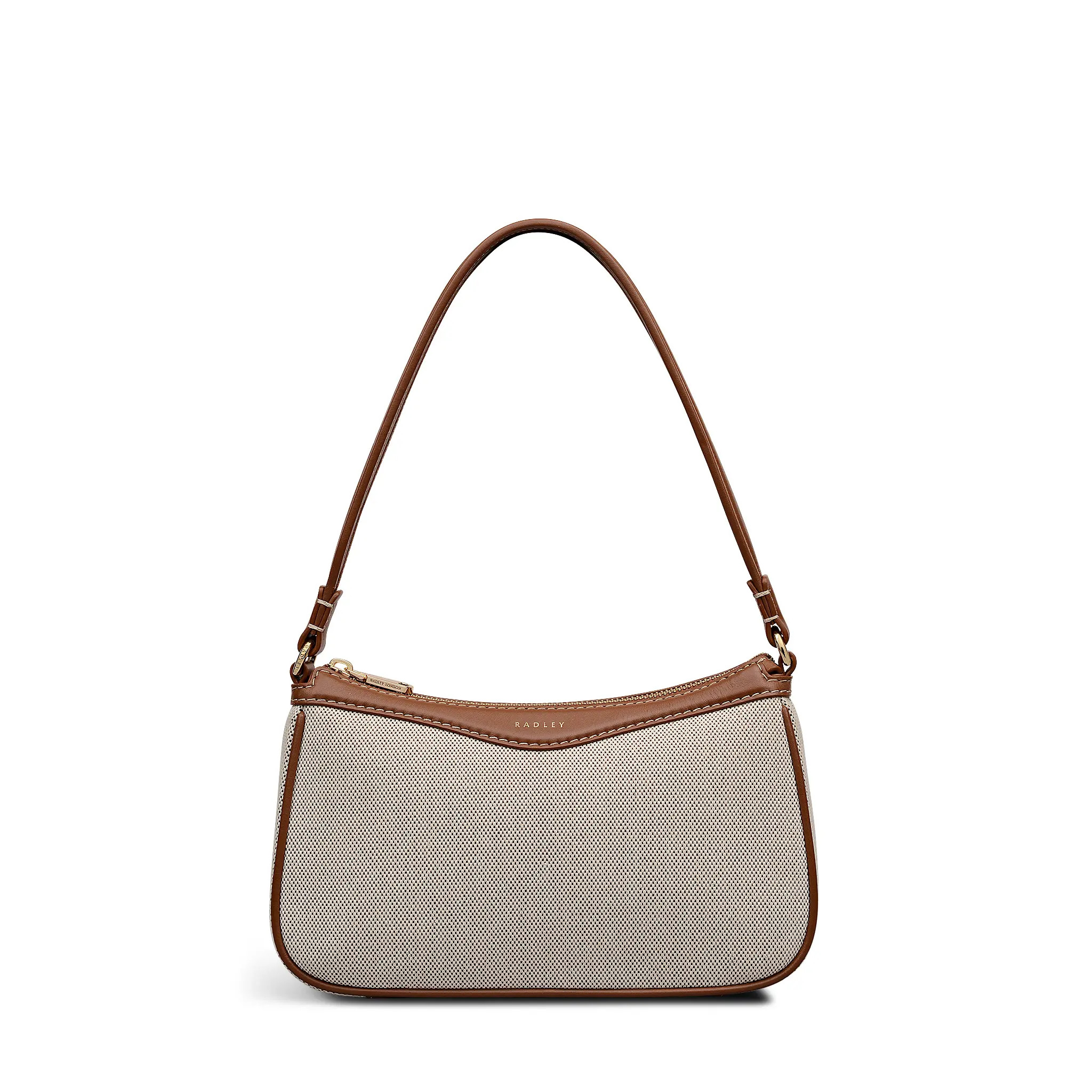 Radley Albany Avenue Canvas Medium Ziptop Shoulder Bag in Natural at Nordstrom | Nordstrom