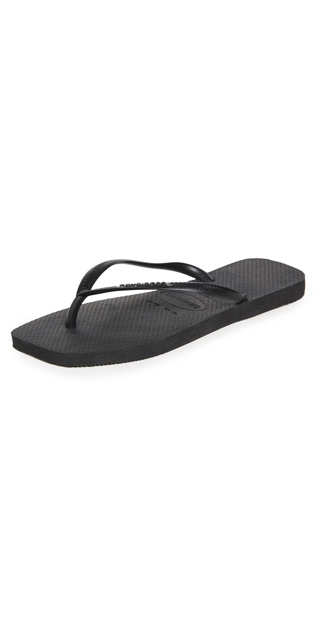 Havaianas Slim Square Solid Flip Flops Black 11/12 | Shopbop
