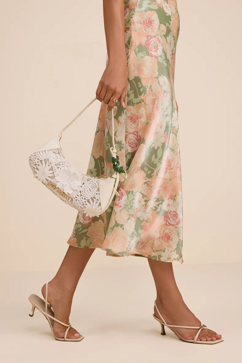 Lacey Crochet White Shoulder Bag | Lulus