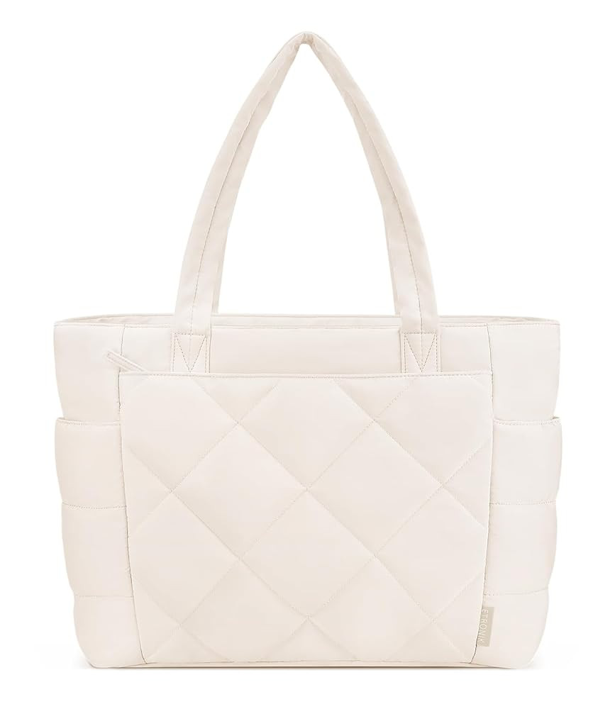 ETRONIK Tote Bag for Women, Lightweight Puffy Tote Bag with Multiple Pockets, Large Quilted Shoul... | Amazon (US)