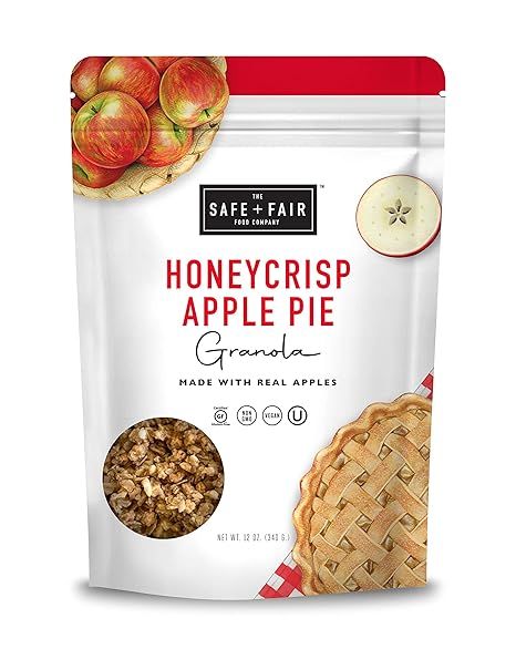 Safe and Fair Honey Crisp Apple Granola - Gluten-Free, Dairy Free and Vegan Breakfast, Snack or D... | Amazon (US)