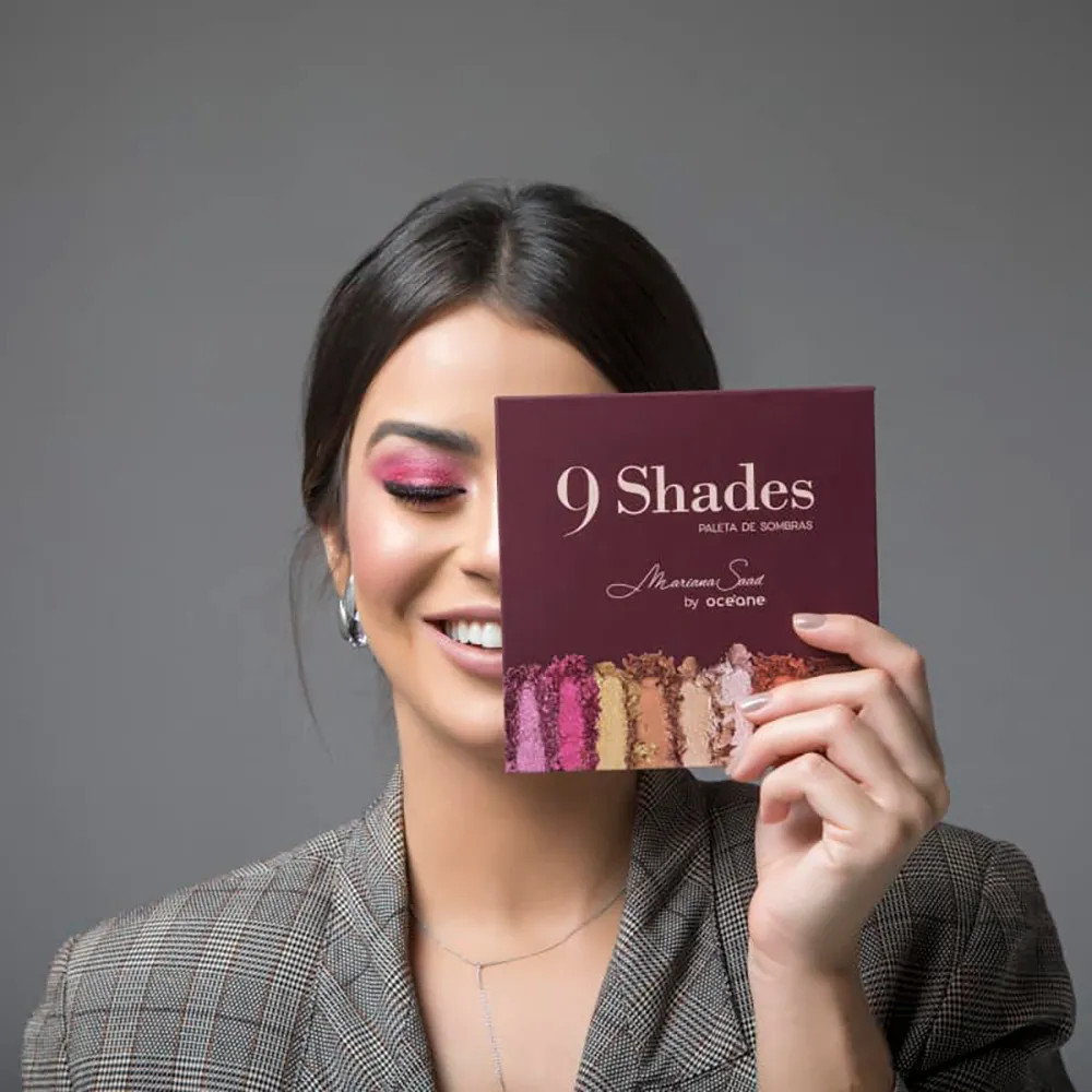 Paleta de Sombra em Pó Océane Mariana Saad 9 Shades | Amobeleza (BR)