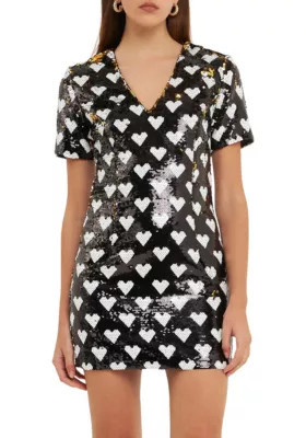 Endless Rose Women's Heart Shape Sequins Dress, Medium | Belk