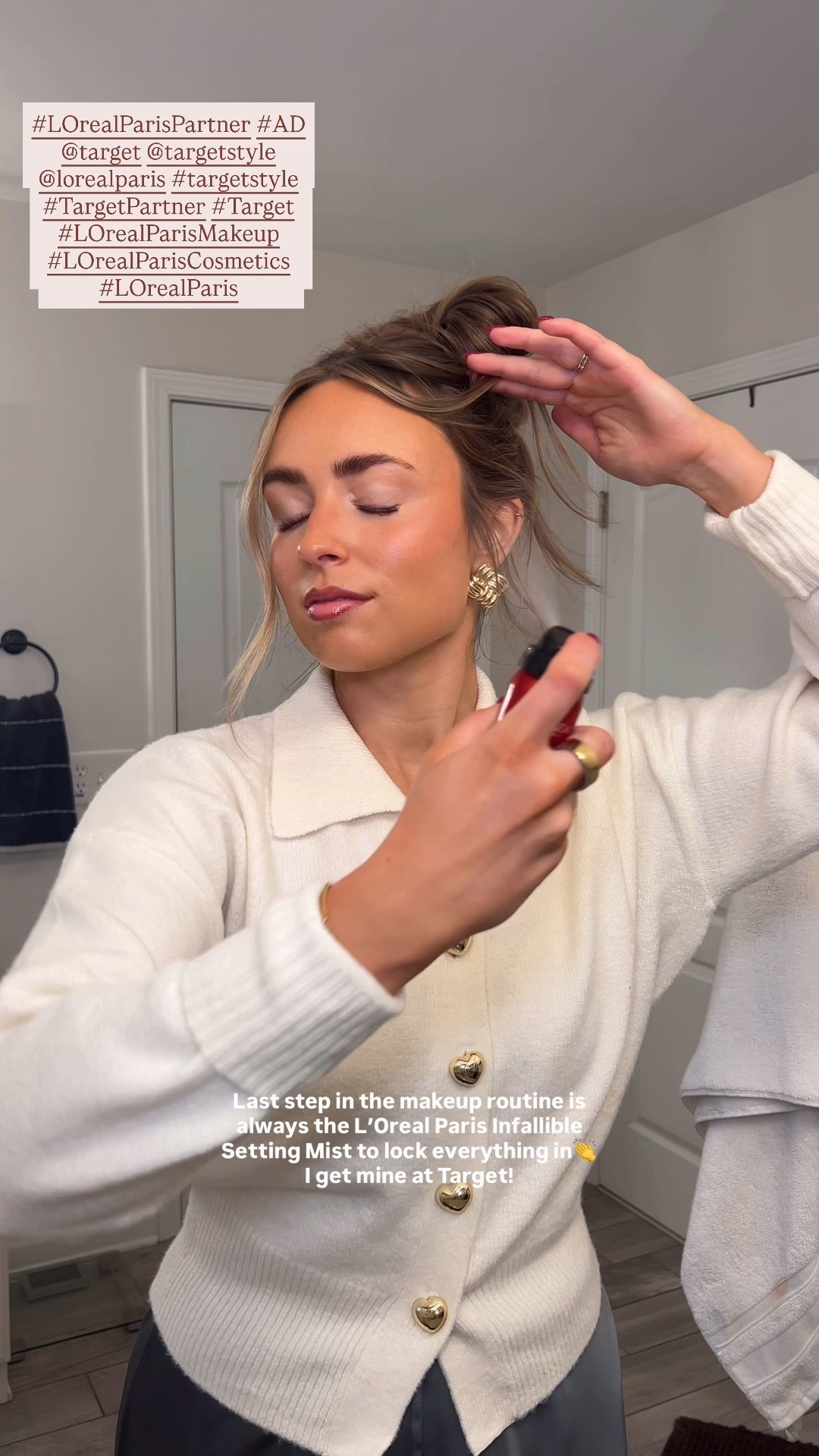 #LOrealParisPartner #AD | Partnering with @Target and @lorealparis to keep my holiday glam locked in all day long and focus on what truly matters✨ My makeup stays flawless thanks to the Infallible Setting Spray 💋Pick it up during your next Target run!🎯🏃‍♀️
#TargetPartner #Target #LOrealParisMakeup #LOrealParisCosmetics #LorealParis @targetstyle @shop.ltk #liketkit


#LTKHoliday #LTKgrwm #LTKBeauty