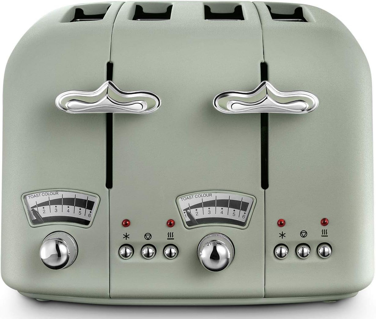 De'Longhi Argento Flora CT04.GR 4 Slice Toaster - Peppermint Green | Amazon (UK)