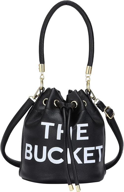 JQAliMOVV The Bucket Bags for Women, Mini Leathe Bucket Bag Purses Drawstring Closure Crossbody H... | Amazon (US)