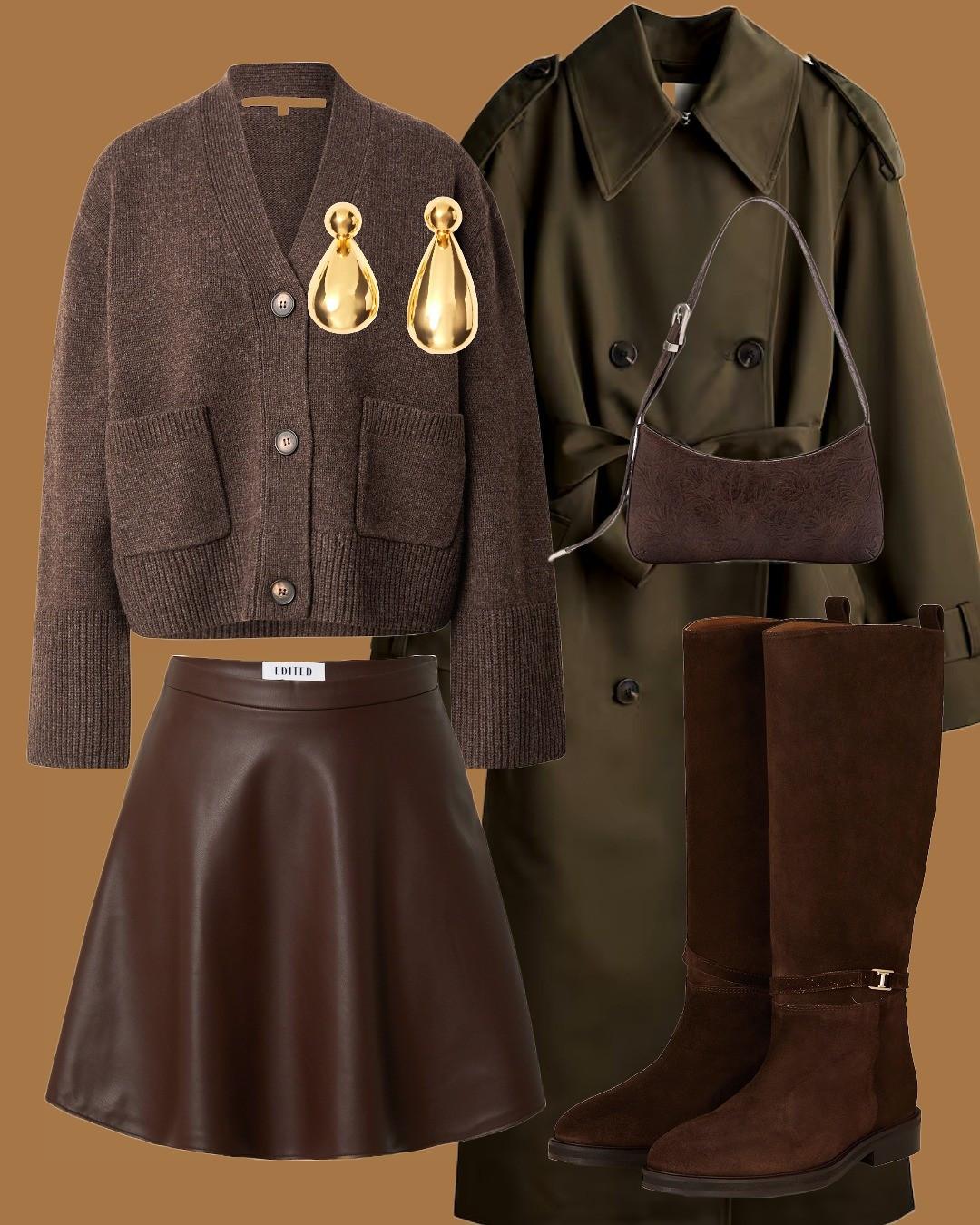 Styling the cardigan with dark green trenchcoat in three ways for this week HOW TO STYLE.What's your most used outwear? Coats or Jackets?STYLE WAYS | STYLE IDEAS | AUTUMN TRENDS | INSPO FASHION FALL | COMFORT LOOKS | TRENCHCOATSTYLE|  BROWN SHADES

#LTKworkwear #LTKstyletip #LTKshoes