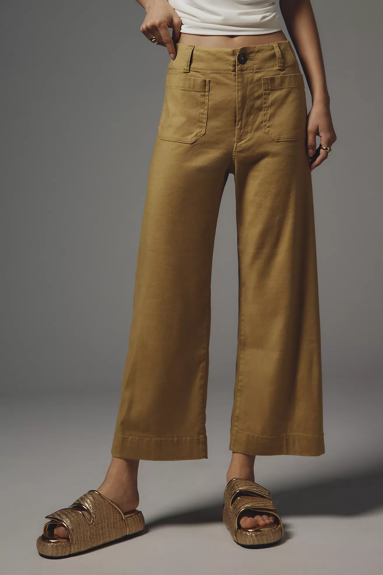 Colette European Linen Stretch Wide Leg Pants | Anthropologie (US)