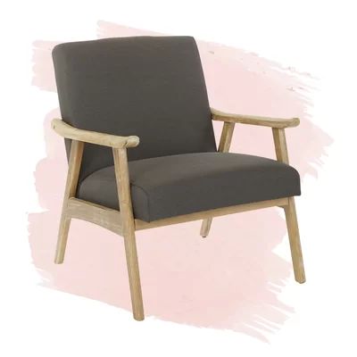 Kayla Lounge Chair Foundstone™ Fabric: Klein Charcoal Polyester | Wayfair North America
