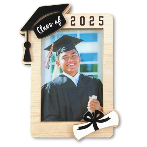 Graduation Photo Frame, Wooden Magnetic Photo Frame for Refregerator, Class of 2026, Graduation Gift 2026, School Locker Decoration, High School Grad Gift | Amazon (US)
