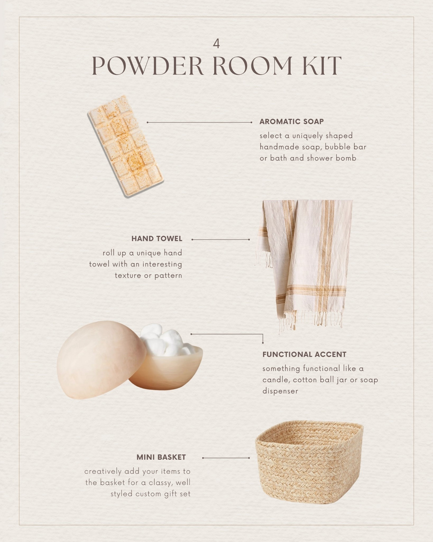 I’m giving ya’ll my 4 best gift set formulas for the home decor lover in your life. These formulas honestly work so well for family, friends, neighbors, coworkers, etc! From the perfect cozy corner to an inviting entryway, each set is thoughtfully designed to elevate their home in a special way!

The final formula is the Powder Room Kit!

#HomeDecorGifts #GiftGuide #GiftIdeas #GiftIdea #CozyLiving #WestWalnutStyle #ThoughtfulGifts #CozyVibes #ElevatedLiving


#LTKGiftGuide #LTKHoliday #LTKHome