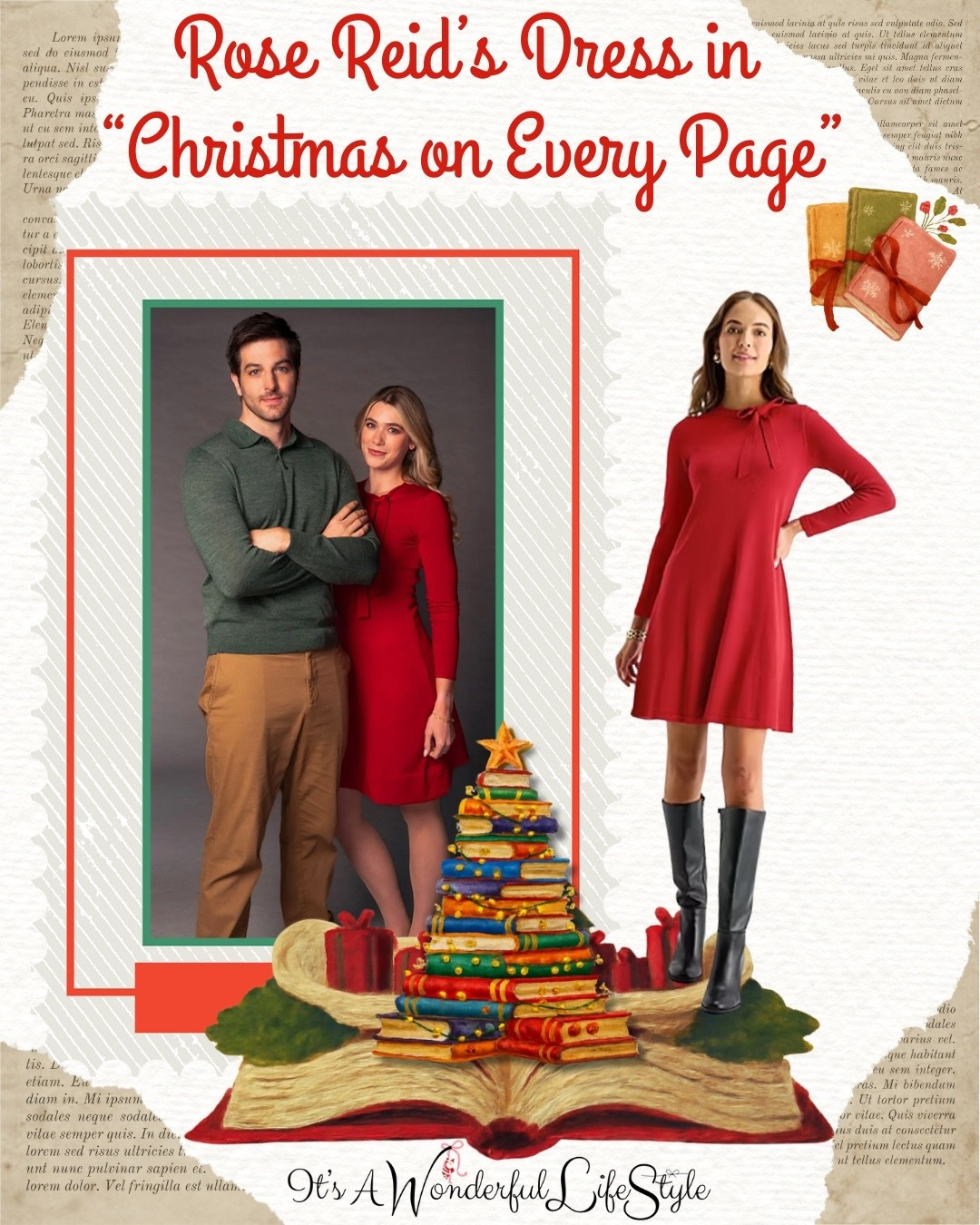 Love a red dress at Christmas time, well Rose Reid looks classic chic in this sweet bow-detail dress from her new holiday movie **“Christmas on Every Page.”**

Get Rose Reid’s gorgeous red dress and feel festive, feminine, and picture-perfect all season long!


#LTKFindsUnder100 #LTKHoliday #LTKSeasonal
