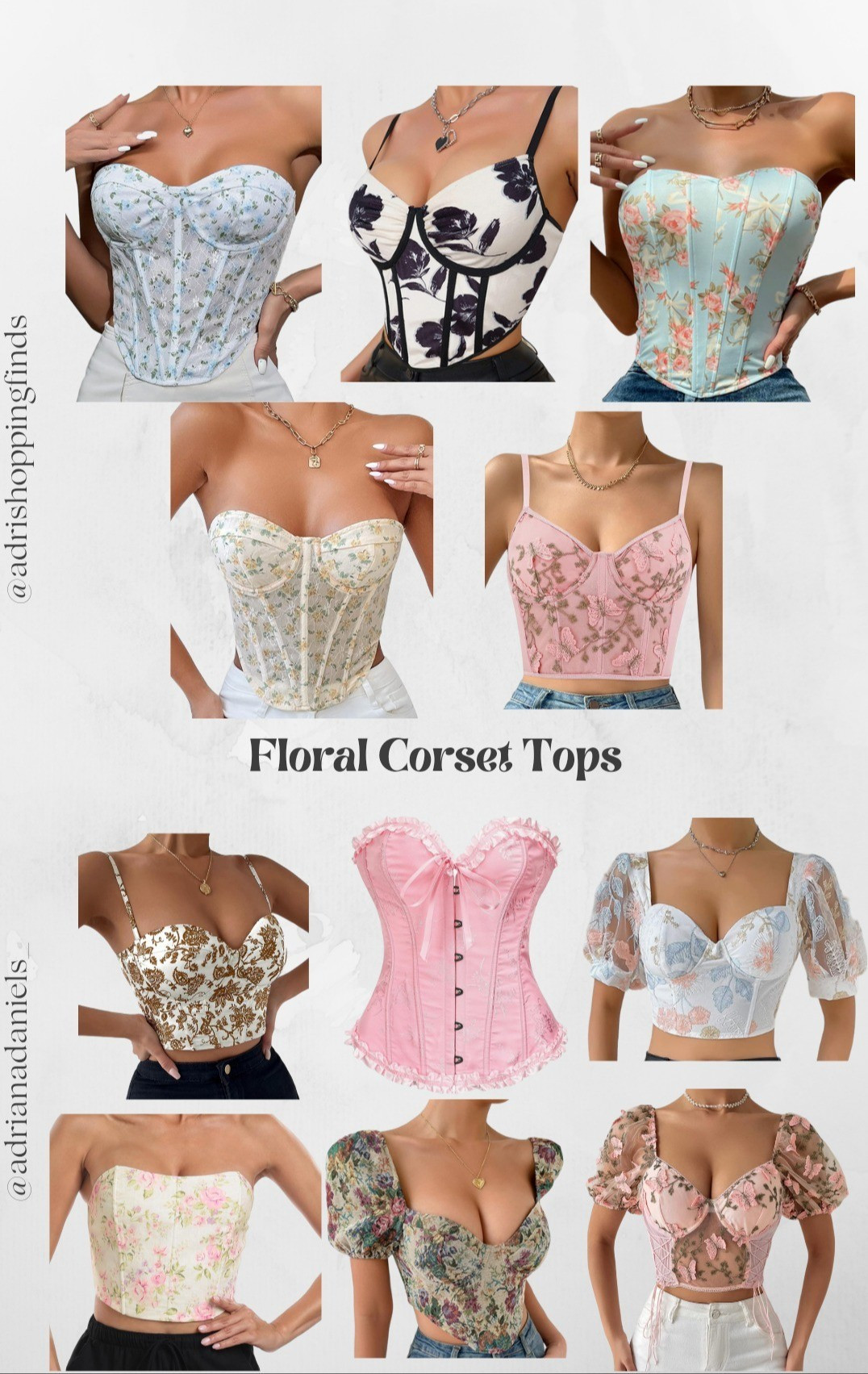 Cute floral strapless corset tops. vintage and girly tops cottagecore corsets romantic tops 2024 trendy vests strap bustier cami lace tank tops bralette 

#LTKfindsunder50 #LTKstyletip