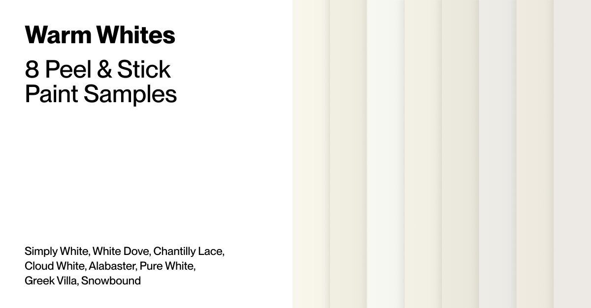 Warm White Paint Color Samples | Samplize | Samplize