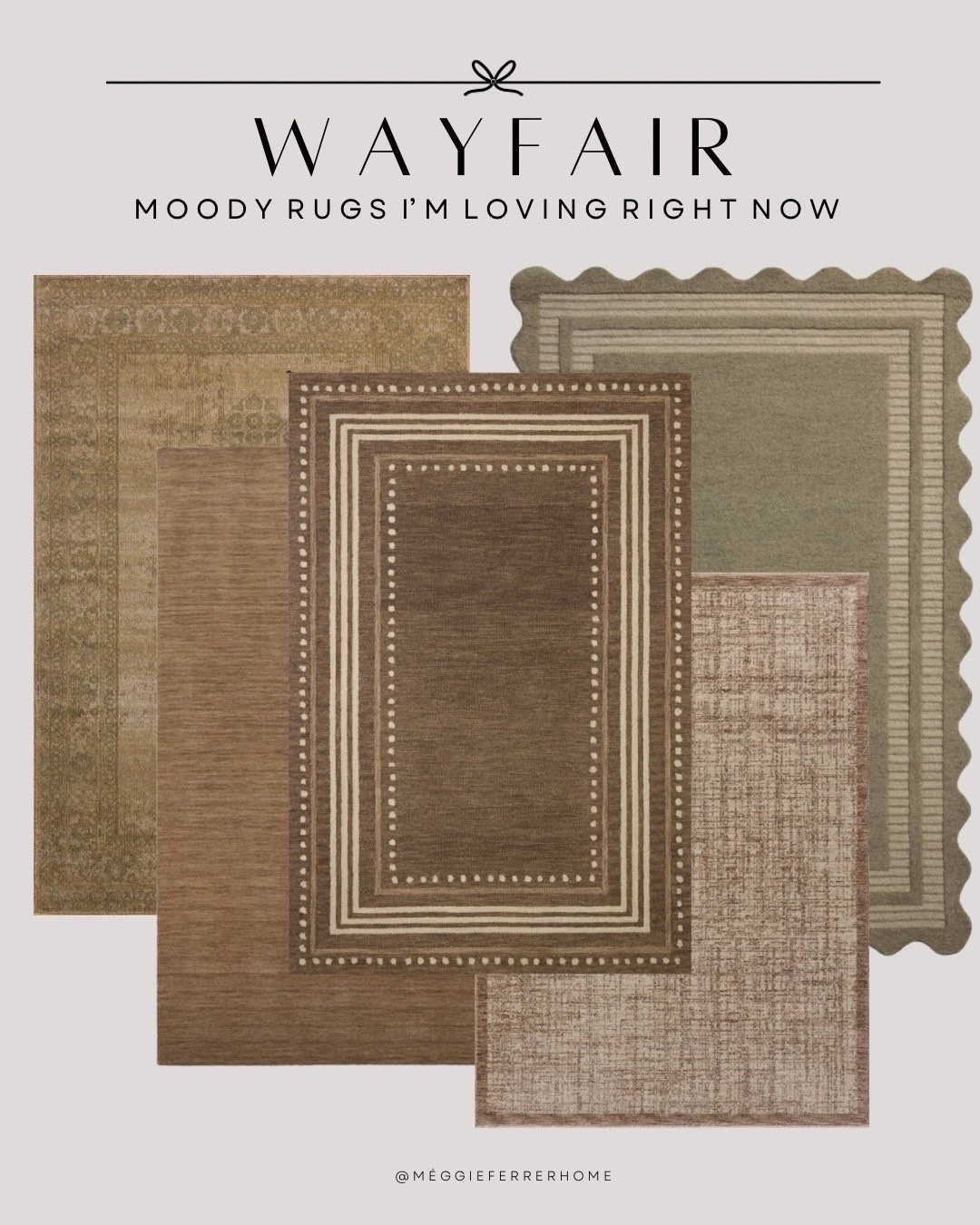 Moody, textured, and timeless, these are the Wayfair rugs I’m loving right now. 🤎
Each one adds that perfect layer of warmth and depth that makes a room feel pulled together.

And the best part? Most of them are part of Wayfair’s 5 Days of Deals — making it the perfect time to save on a cozy upgrade.


#wayfairhome #wayfairfinds #modernorganichome #cozyhomevibes #neutraldecor #ruglove #interiorstyle #homedesign
