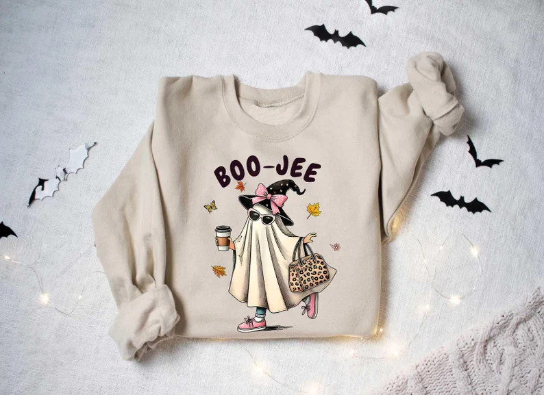 Boo Jee Ghost Sweatshirt, Halloween Ghost Sweatshirt, Ghost Halloween Shirt, Womens Halloween, Sp... | Etsy (US)