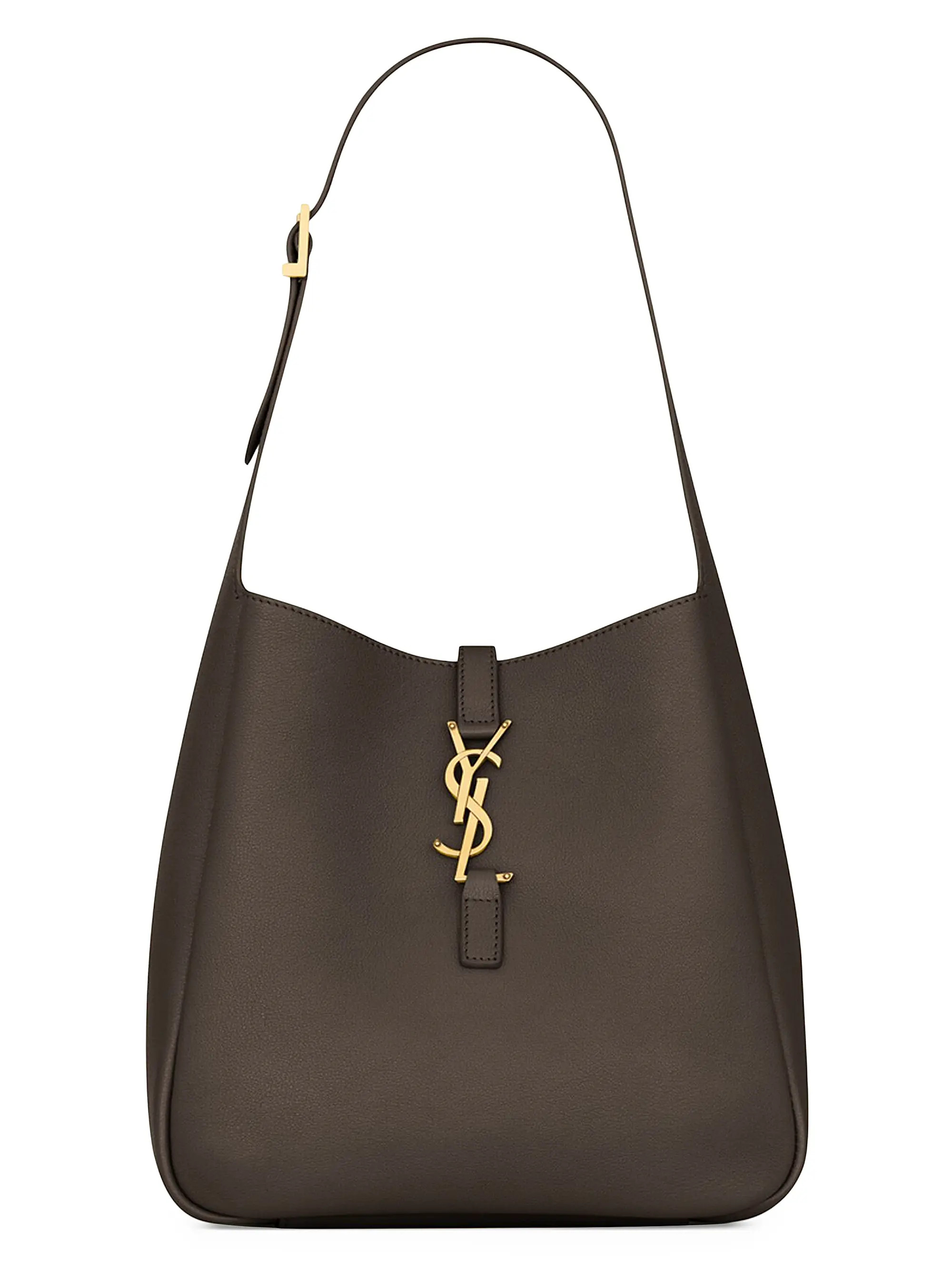 Le 5 À 7 Supple Small Shoulder Bag in Grained Leather | Saks Fifth Avenue