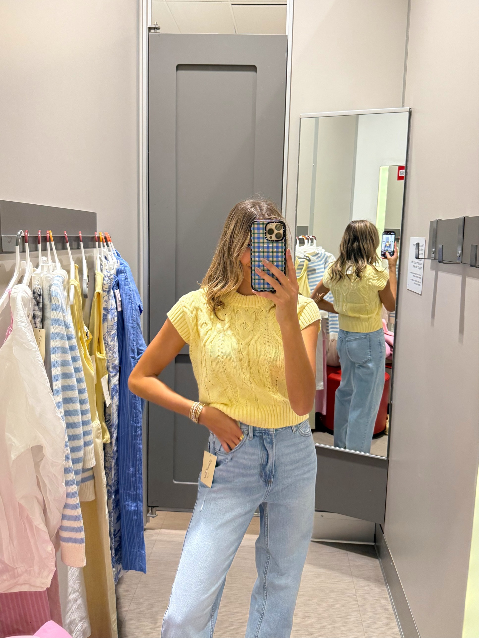 spring outfit ideas from targets new arrivals 💛 wearing an XS in this yellow sweater vest 