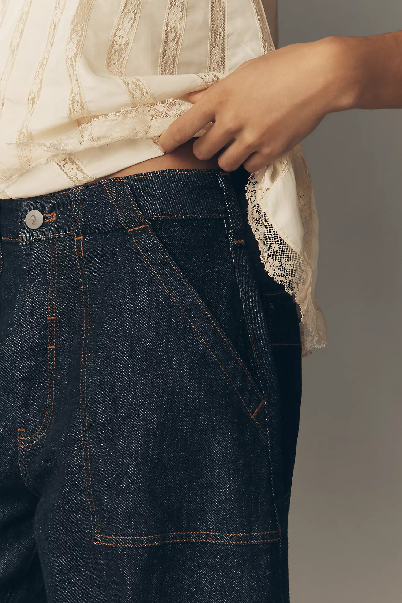 Pilcro Kayden High-Rise Carpenter Barrel Jeans | Anthropologie (US)