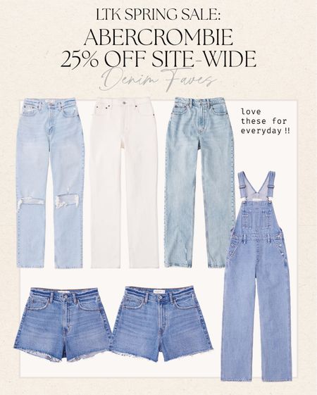 Abercrombie Sale, my denim favorites / all 25% off!! Can’t go wrong with any curve love denim 👏🏼 THE best! 

Code AFLTK for the discount 💘 sale, spring denim, spring jeans, Abercrombie sale alert 

#LTKsalealert