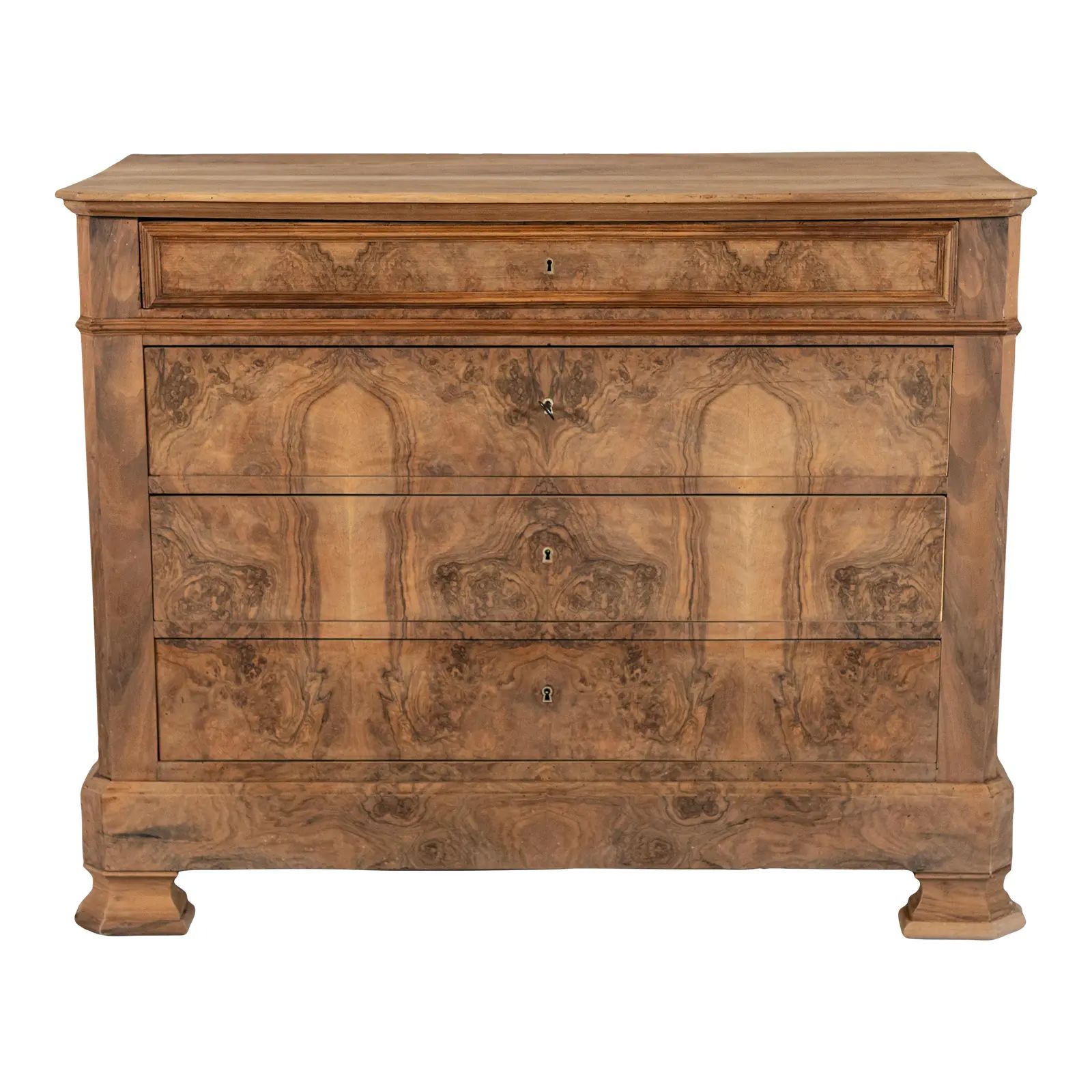 19th Century French Louis Philippe Bleached Commode | Chairish