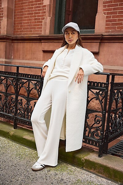 Boucle One Button Coat | Express