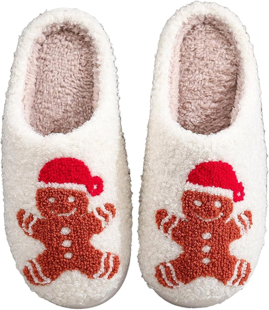 Christmas Slippers Reindeer Slippers for Women and Men Holiday Halloween Slippers Indoor Bedroom ... | Amazon (US)